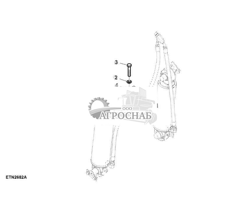 Детали крепления, трубопроводы задней сцепки 